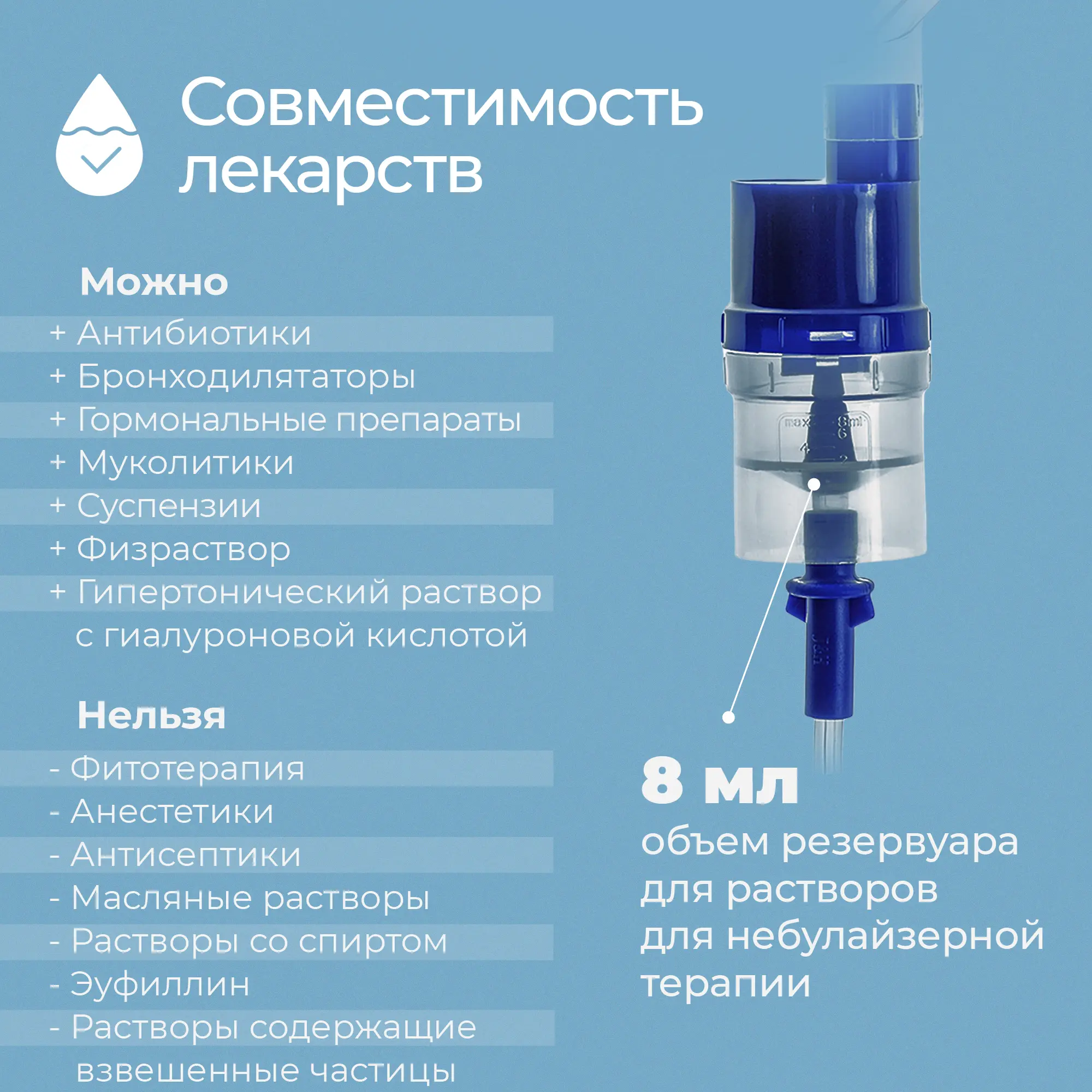 Ингалятор небулайзер Sensitec NB-102, компрессорный, медицинский