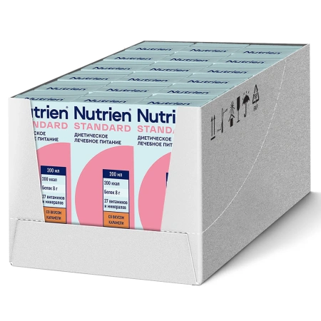 Лечебное питание Nutrien Standard (Нутриэн Стандарт) со вкусом карамели, энтеральное, 200 мл, 18 шт